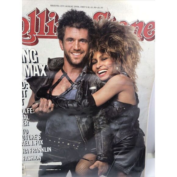 1985 ROLLING STONE MAGAZINE # 455 MEL GIBSON TINA TURNER MAD MAX No Label - Picture 3 of 5